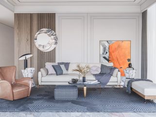 现代家居客厅 沙发茶几组合 陈设饰品 摆件 休闲沙发 沙发 茶几